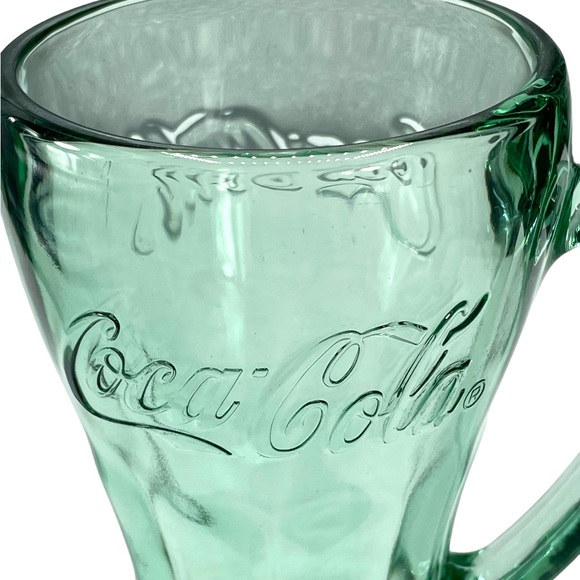 Coca-Cola Vintage Libbey Green Bottle Heavy Duty 14 oz Mug with Handle Set of 4 - Picture 9 of 13